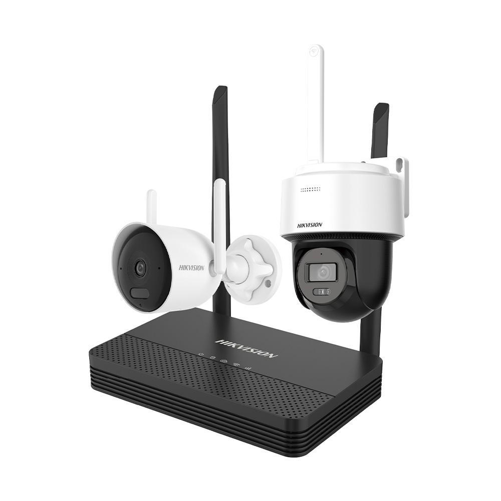 Hikvision NKS424WBPH 4-Channel 4MP WiFi NVS Kit (with Wall Mount PT Cam)